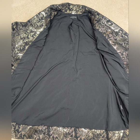 Lane Bryant Brocade Blazer Black and Gold Size 18/20 - Picture 6 of 15